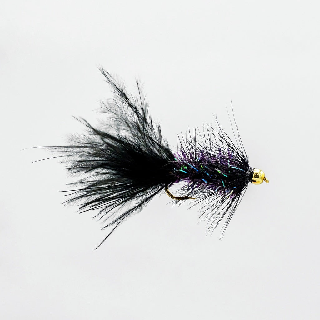 Bead Head Crystal Woolly Bugger Black