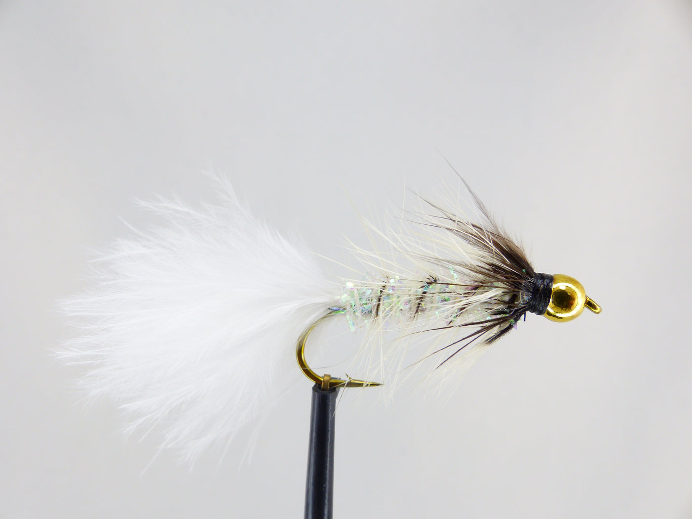 Bead Head Crystal Woolly Bugger White
