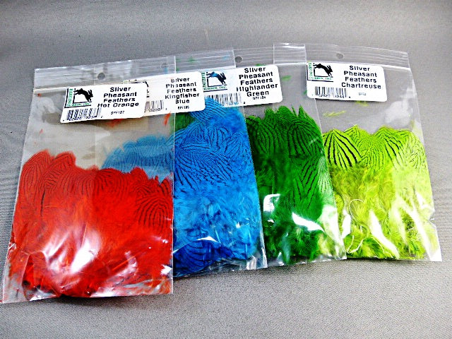 PLUMES DE FAISANT ARGENTÉ